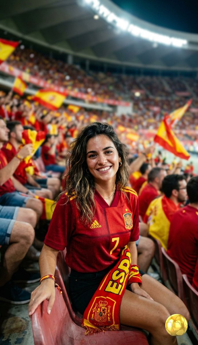 lady at the stadium